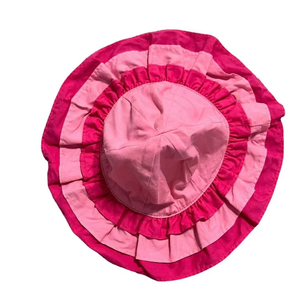 Gymboree 6-12m Pink Ruffle Sunhat Hat
